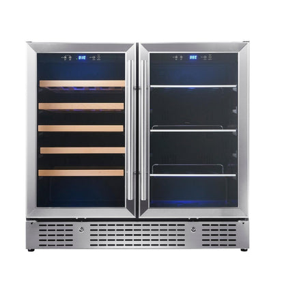 Kings Bottle 36" Beer and Wine Cooler Combination with Low-E Glass Door