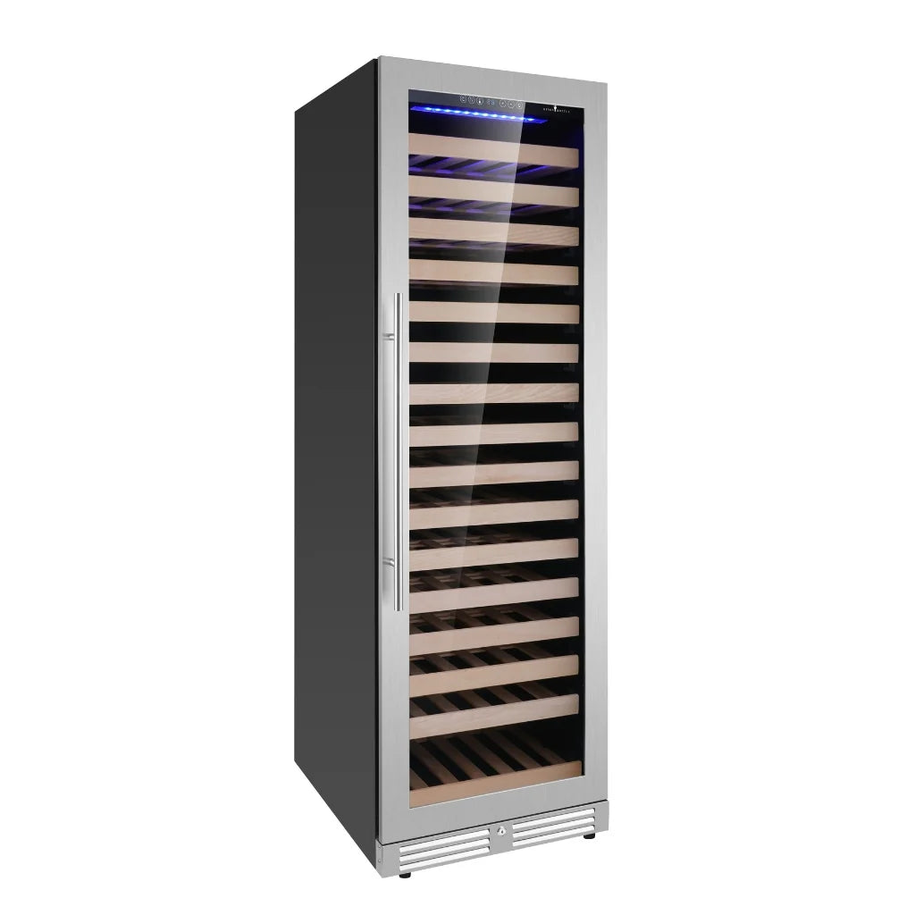 Kings Bottle Upright Single Zone Large Wine Cooler With Low-E Glass Door