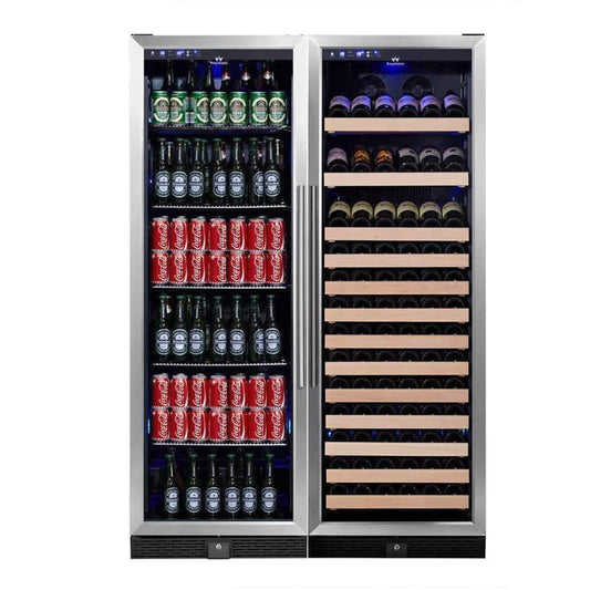 Kings Bottle 72" Large Wine And Beverage Cooler Drinks Combo With Clear Door