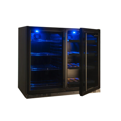 Kings Bottle 39 Inch Under Counter Wine And Beer Fridge Combo