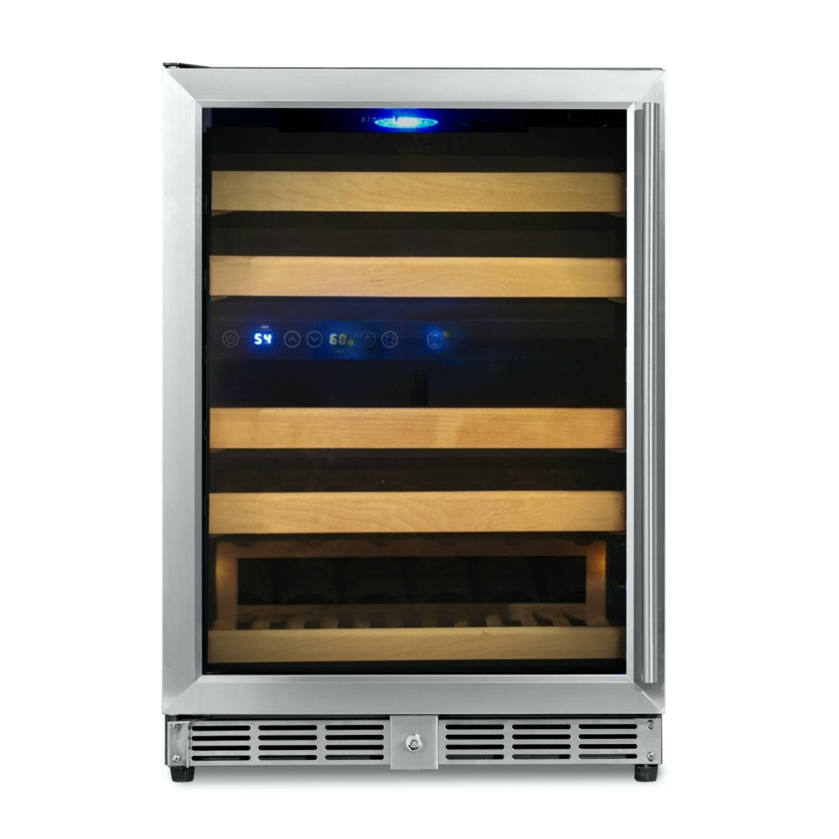 Kings Bottle 44 Bottles 24 Inch Under Counter Dual Zone Wine Cooler Drinks