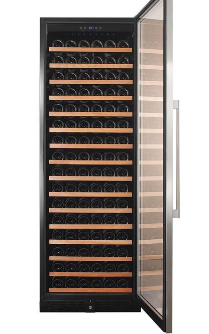 Smith & Hanks 166 Bottle Single Zone Stainless Steel Wine Refrigerator