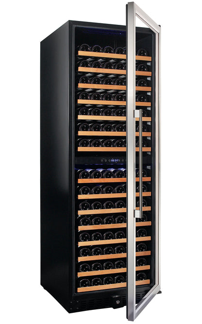 Smith & Hanks 166 Bottle Dual Zone Stainless Steel Wine Refrigerator