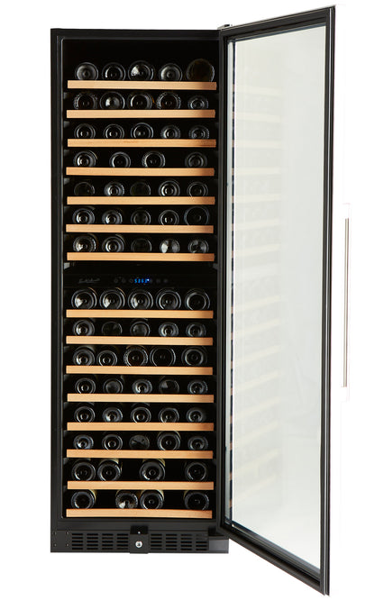 Smith & Hanks 166 Bottle Premium Dual Zone Stainless Steel Wine Refrigerator