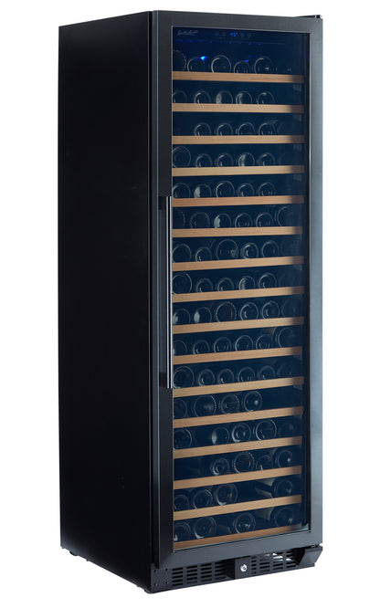 Smith & Hanks 166 Bottle Black Stainless Wine Refrigerator, Single Zone