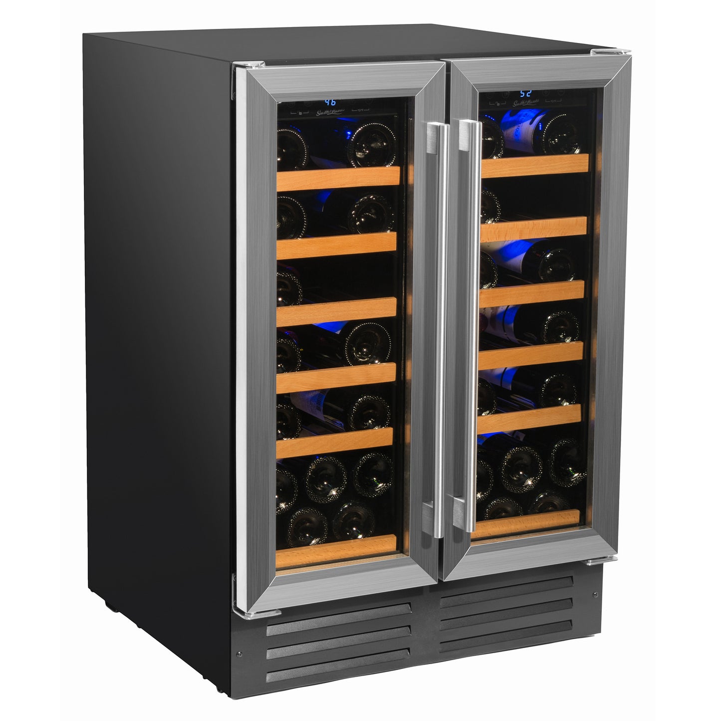 Smith & Hanks 40 Bottle Dual Zone Wine Cooler, Stainless Steel Door Trim