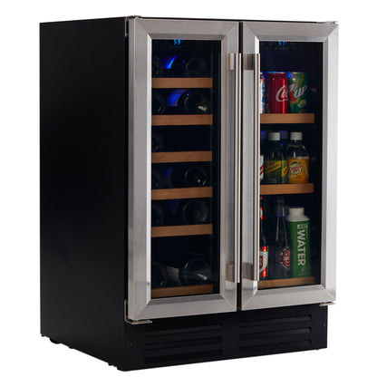 Smith & Hanks Dual Zone Stainless Steel Under Counter Wine and Beverage Cooler