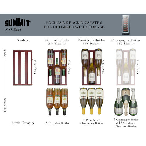 Summit 12" wide Built-In Wine Cellar